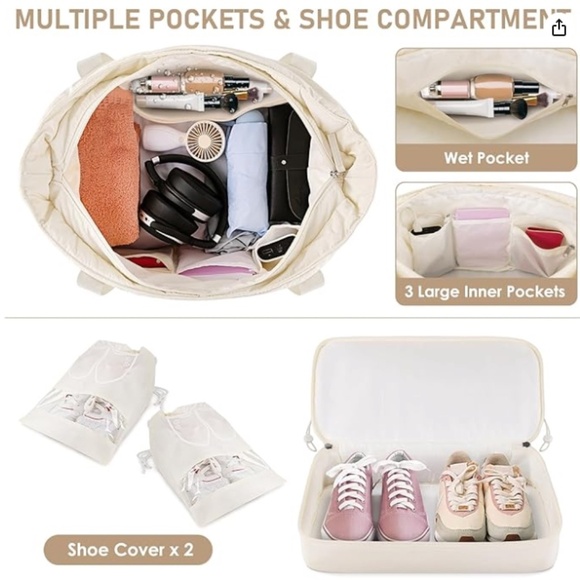 NWT ETRONIK Cream Travel Bag with Durable Design - Picture 7 of 8